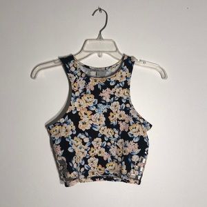 Charlotte Russe Floral Crop Top Size Small